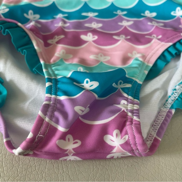 RuffleButts Swimsuit girls size 3T new without tags. Mermaid design - Picture 3 of 6